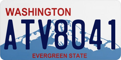 WA license plate ATV8041