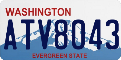 WA license plate ATV8043