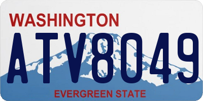 WA license plate ATV8049