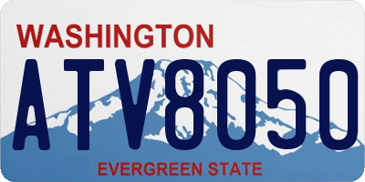 WA license plate ATV8050
