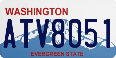 WA license plate ATV8051