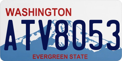 WA license plate ATV8053