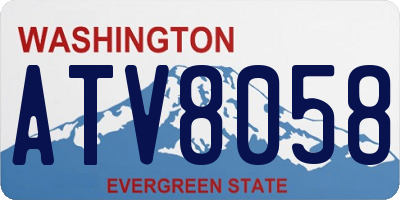 WA license plate ATV8058