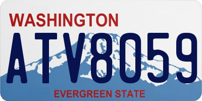 WA license plate ATV8059