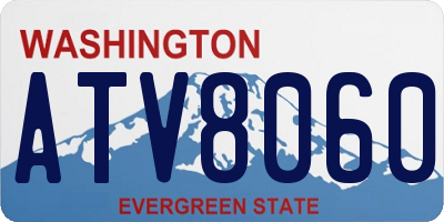 WA license plate ATV8060
