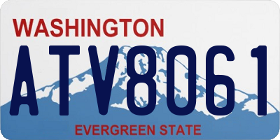 WA license plate ATV8061