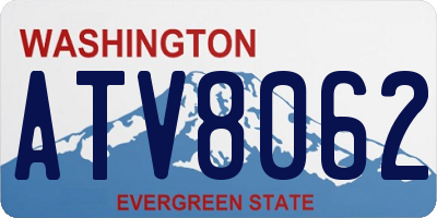 WA license plate ATV8062