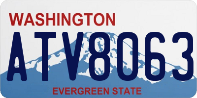 WA license plate ATV8063