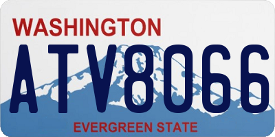 WA license plate ATV8066