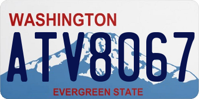 WA license plate ATV8067