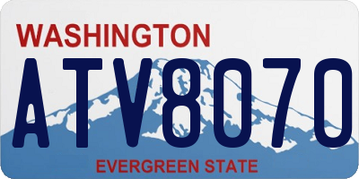 WA license plate ATV8070