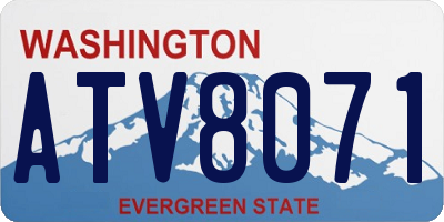 WA license plate ATV8071