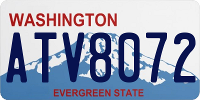 WA license plate ATV8072