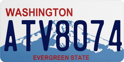 WA license plate ATV8074