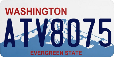 WA license plate ATV8075