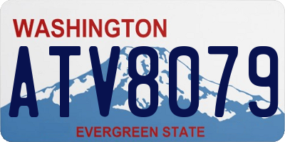 WA license plate ATV8079
