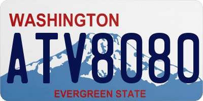 WA license plate ATV8080