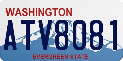 WA license plate ATV8081