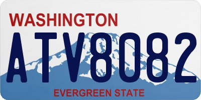 WA license plate ATV8082
