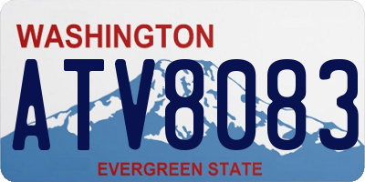 WA license plate ATV8083