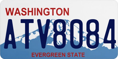 WA license plate ATV8084