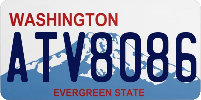 WA license plate ATV8086