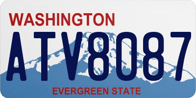 WA license plate ATV8087