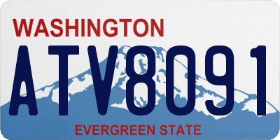 WA license plate ATV8091