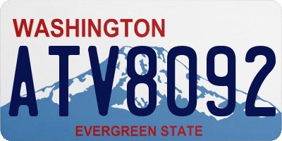 WA license plate ATV8092