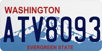 WA license plate ATV8093