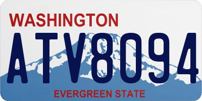 WA license plate ATV8094
