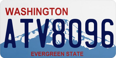WA license plate ATV8096