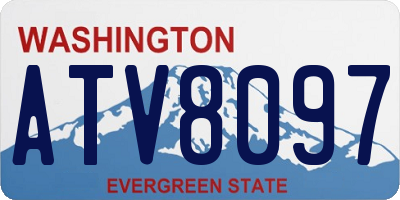 WA license plate ATV8097