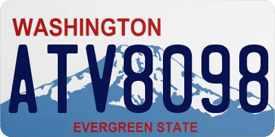 WA license plate ATV8098