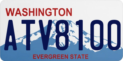 WA license plate ATV8100