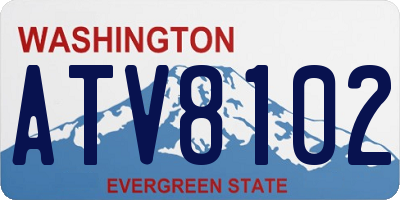 WA license plate ATV8102