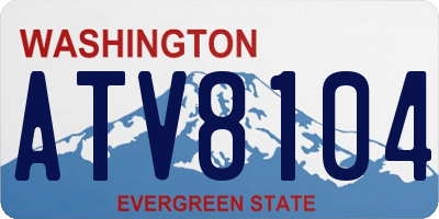 WA license plate ATV8104
