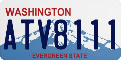 WA license plate ATV8111