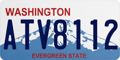 WA license plate ATV8112