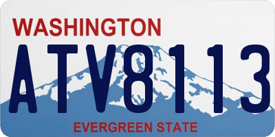 WA license plate ATV8113