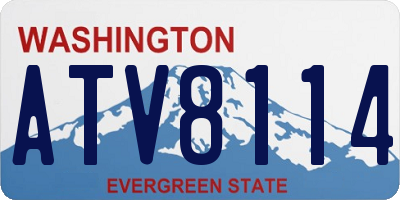 WA license plate ATV8114