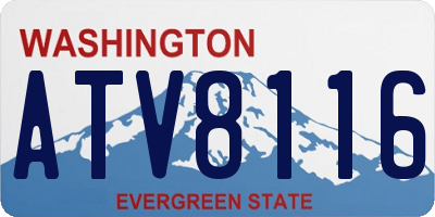WA license plate ATV8116