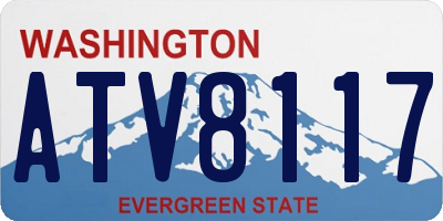 WA license plate ATV8117