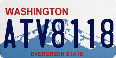 WA license plate ATV8118