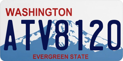 WA license plate ATV8120