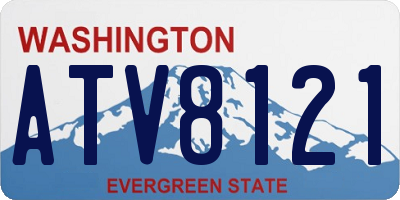 WA license plate ATV8121