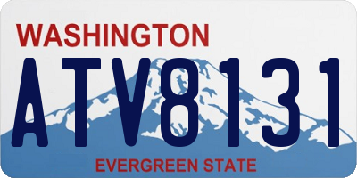 WA license plate ATV8131