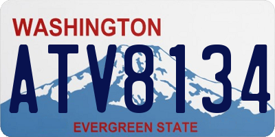 WA license plate ATV8134