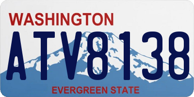 WA license plate ATV8138