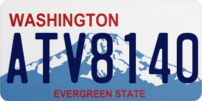 WA license plate ATV8140
